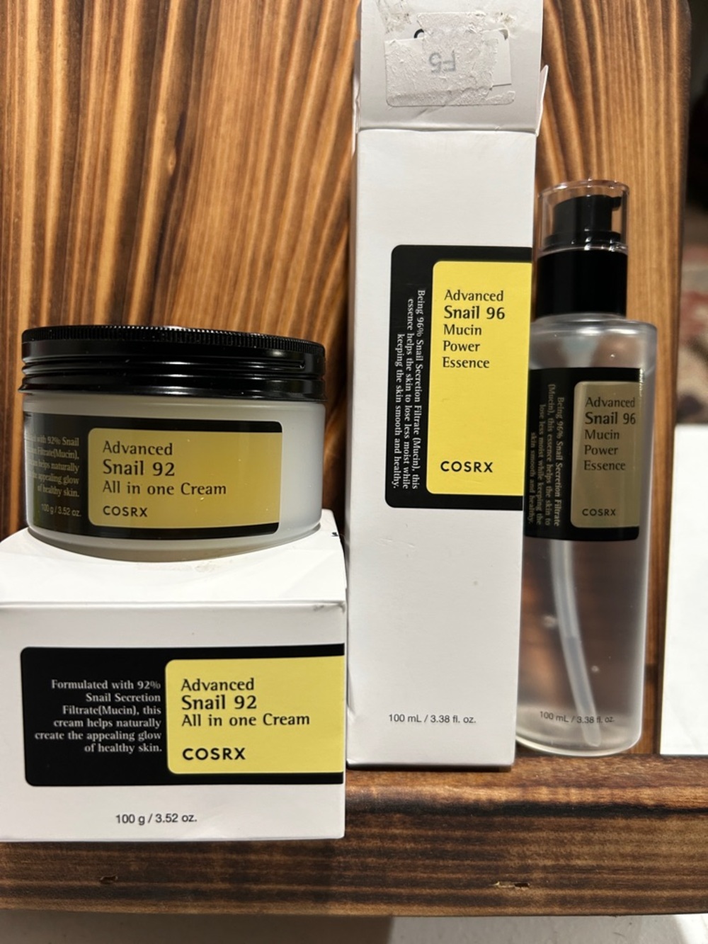 COSRX Advanced Snail 92 & 96 Duo - Yellow and Black Labels